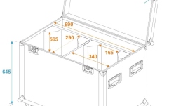 Cutie de transport Roadinger Flightcase 2x PFE-100/120