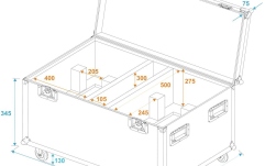 Cutie de transport Roadinger Flightcase 2x THA-250F