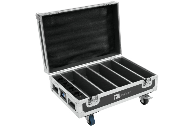 Cutie de transport Roadinger Flightcase 4x AKKU BAR-6 Glow QCL Flex QuickDMX with charging function