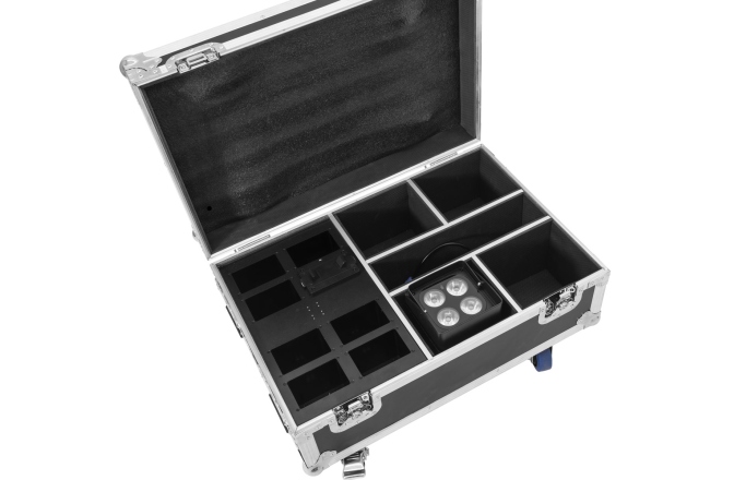 Cutie de transport  Roadinger Flightcase 4x AKKU IP UP-4 Plus HCL Spot WDMX with Charging Function