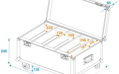 Cutie de transport Roadinger Flightcase 4x LED PLL-384