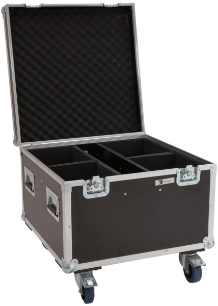 Roadinger Flightcase 4x LED Theatre COB 100 series with wheels