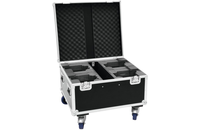 Cutie de transport Roadinger Flightcase 4x LED TMH-X1 Moving-Head Beam with wheels