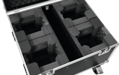 Cutie de transport Roadinger Flightcase 4x LED TMH-X1 Moving-Head Beam with wheels