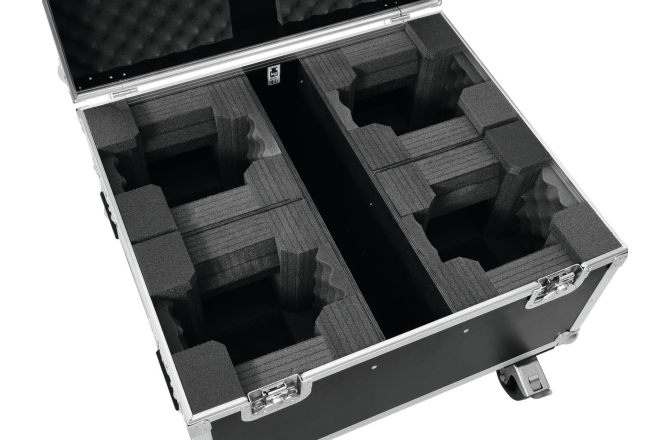 Cutie de transport Roadinger Flightcase 4x LED TMH-X1 Moving-Head Beam with wheels