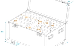 Cutie de transport Roadinger Flightcase 4x LED TMH-X1 Moving-Head Beam with wheels