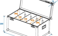 Cutie de transport Roadinger Flightcase 4x PRO Slim Size M