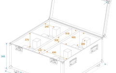 Cutie de transport Roadinger Flightcase 4x THA-250F