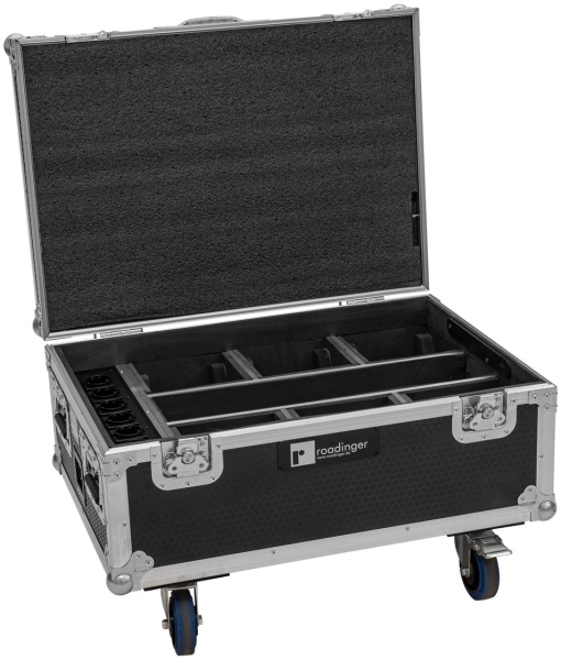 Roadinger Flightcase 6x AKKU IP TL-3 QCL Trusslight CRMX with charging function and wheels