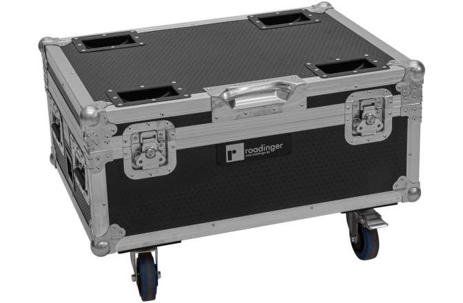 Cutie de transport Roadinger Flightcase 6x AKKU IP TL-3 QCL Trusslight CRMX with charging function and wheels
