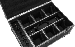 Cutie de transport Roadinger Flightcase 6x AKKU IP TL-3 QCL Trusslight CRMX with charging function and wheels