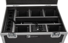 Cutie de transport Roadinger Flightcase 6x AKKU IP TL-3 QCL Trusslight CRMX with charging function and wheels