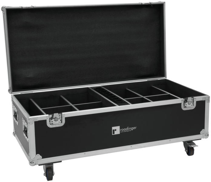 Roadinger Flightcase 8x AKKU IP PAR 7 QCL WDMX with charging function