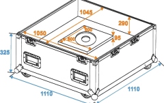 Cutie de transport Roadinger Flightcase Mirror Ball 100cm