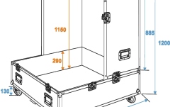 Cutie de transport Roadinger Flightcase Mirror Ball 100cm