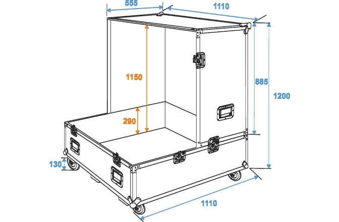 Cutie de transport Roadinger Flightcase Mirror Ball 100cm