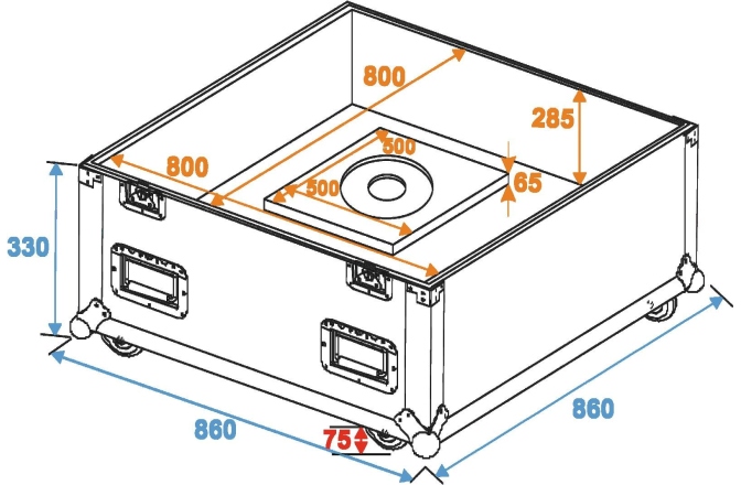 Cutie de transport Roadinger Flightcase Mirror Ball 75cm