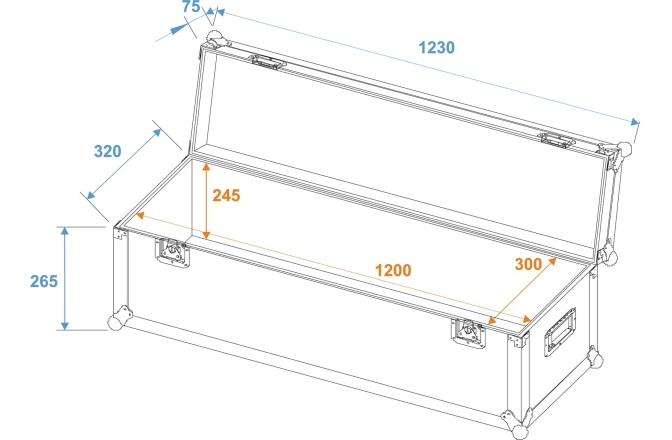 Cutie de transport Roadinger Universal Case Pro 120x30x30cm