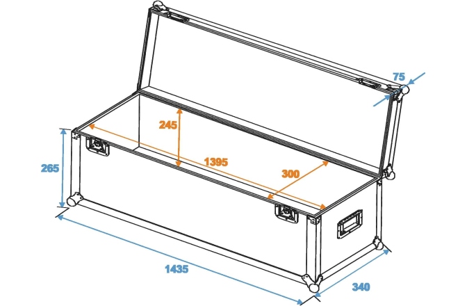 Cutie de transport Roadinger Universal Case Pro 140x30x30cm