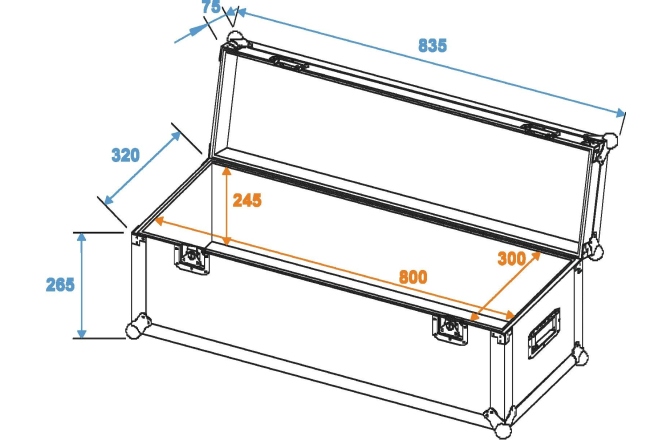 Cutie de transport Roadinger Universal Case Pro 80x30x30cm