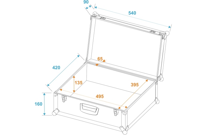 Cutie de transport Roadinger Universal Case Tour Pro 54x42x25cm black