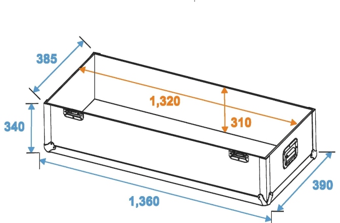 Cutie pentru transportul luminilor Roadinger Flightcase 2x LCD ZL50