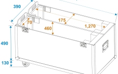 Cutie pentru transportul luminilor Roadinger Flightcase 2x LCD ZL55