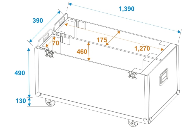 Cutie pentru transportul luminilor Roadinger Flightcase 2x LCD ZL55