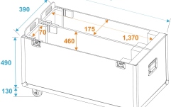 Cutie pentru transportul luminilor Roadinger Flightcase 2x LCD ZL60