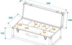 Cutie pentru transportul luminilor Roadinger Flightcase 4x AKKU Mini IP UP-4 QCL Spot