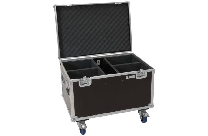 Cutie pentru transportul luminilor Roadinger Flightcase 4x LED Theatre COB 200 series, with wheels