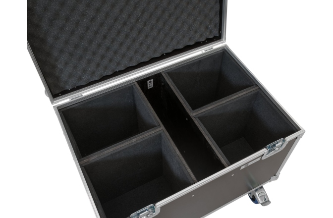 Cutie pentru transportul luminilor Roadinger Flightcase 4x LED Theatre COB 200 series, with wheels
