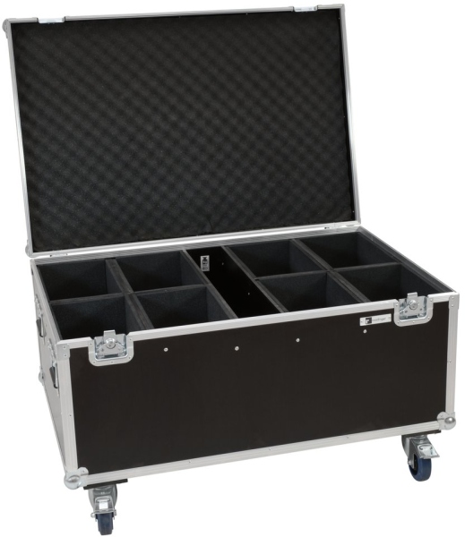 Roadinger Flightcase 8x LED IP PAR 12x8W QCL/12x9 SQL Spot with wheels
