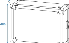 Cutie rack Roadinger Rack Profi 8U 45cm with wheels