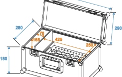 Cutie transport Roadinger Universal Cone Adapter Case UKAC-50