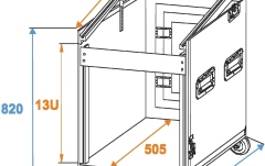 cutii cu rack Roadinger Special Combo Case Pro, 12U cu roți