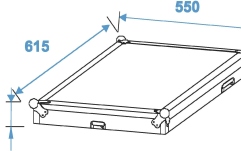 cutii cu rack Roadinger Special Combo Case Pro, 12U cu roți