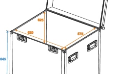 cutii de rack Roadinger Universal Tour Case 60cm with wheels Pro