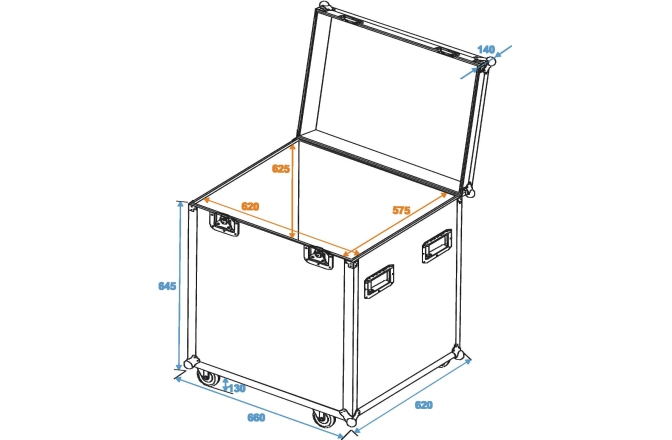 cutii de rack Roadinger Universal Tour Case 60cm with wheels Pro