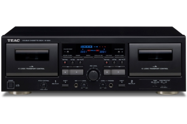 W-1200 Double Cassettedeck Black