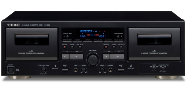 Teac W-1200 Double Cassettedeck Black