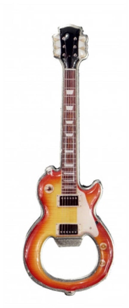 Bottle opener with magnet electric guitar