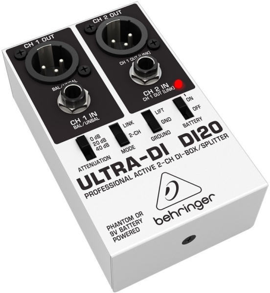 DI Box/Splitter cu 2 canale Behringer DI20