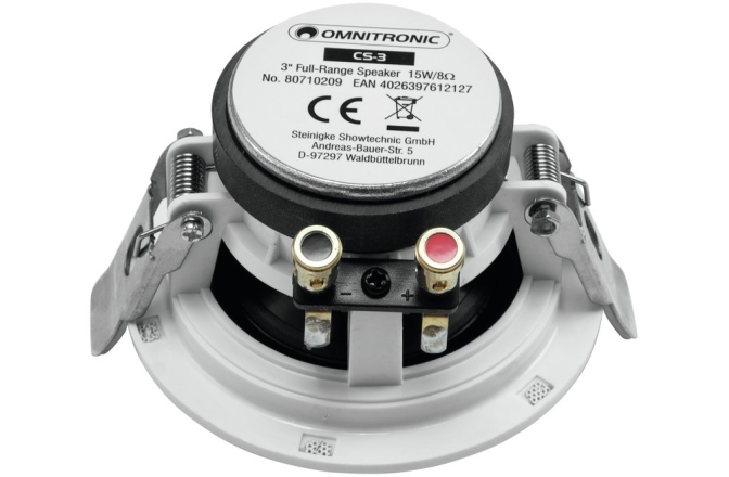 Difuzor de plafon Omnitronic CS-3 Ceiling Speaker, white, 2x