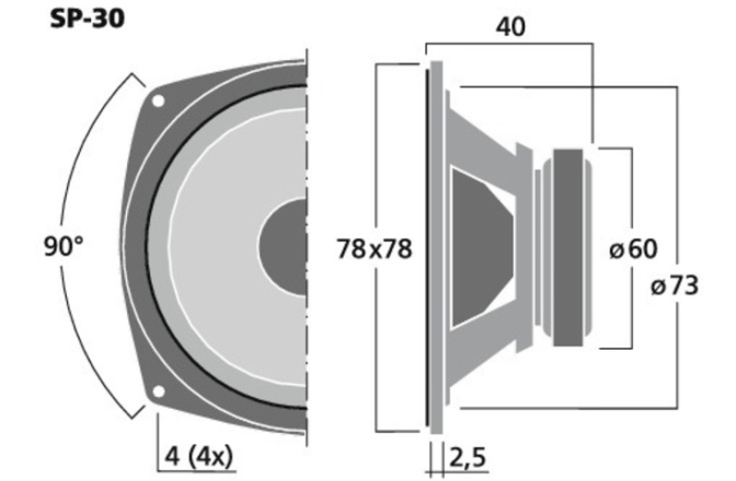 Difuzor full-range Monacor SP-30