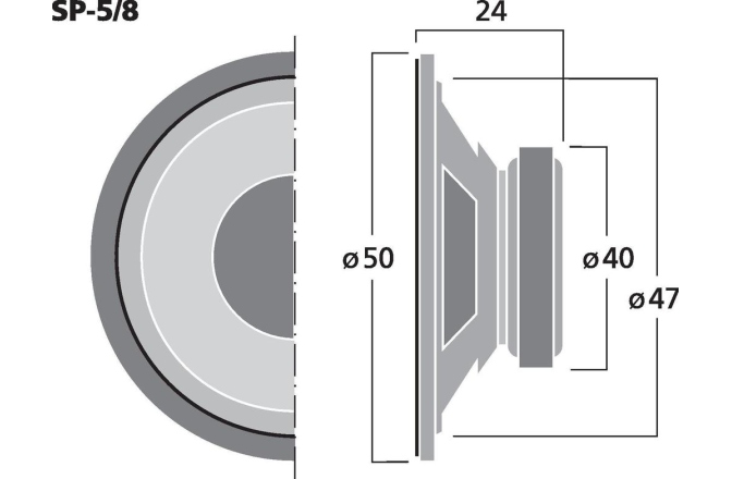 Difuzor medii Monacor SP-5/8