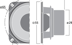Difuzor medii Monacor SP-6/8SQ