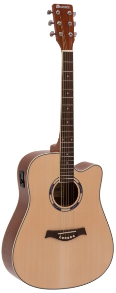 Dimavery JK-500 Western guitar, Cutaway, Nature