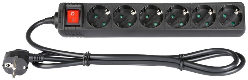Adam Hall 6-Outlet Power Strip 8747 S6