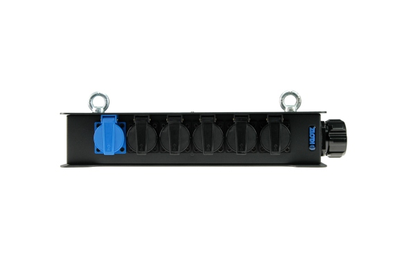 Klotz 6-channel power distribution BOXRMP 419 M - 6x Schuko F - Socapex compatible